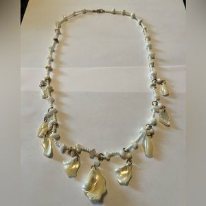 Vintage mother of pearl cha cha necklace